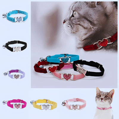 Collier pour chat avec design en cœur - CatLove™ - Royaume du chat