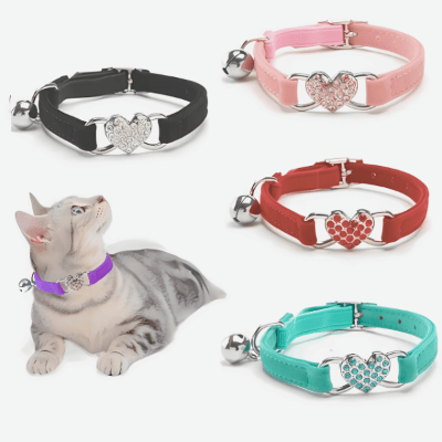 Collier pour chat avec design en cœur - CatLove™ - Royaume du chat